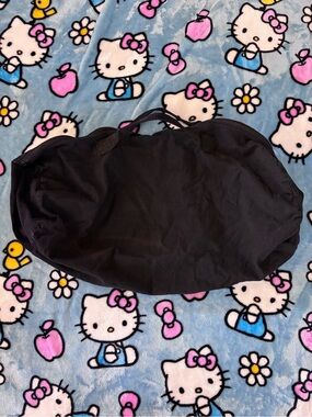 Black duffel bag